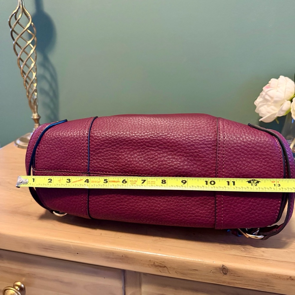 Urban Expressions Burgundy Plum Vegan Leather Satchel Crossbody NWOT - Picture 12 of 12